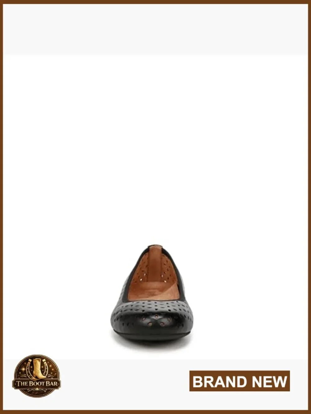 Leather Ballet Flats with Shock Resistant EVA Foam Insole, Lace-Up Closure